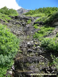 Waterfall on the Garden Wall along the Highline Trail