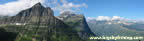 Panoramic View of Mt. Oberlin, Mt. Cannon and Heavens Peak