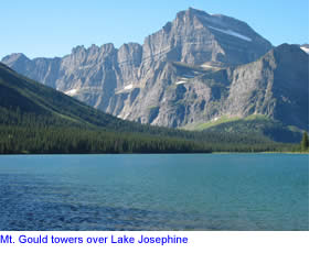Lake Josephine in Glacier National Park