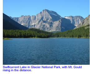 Swiftcurrent Lake in Glacier National Park