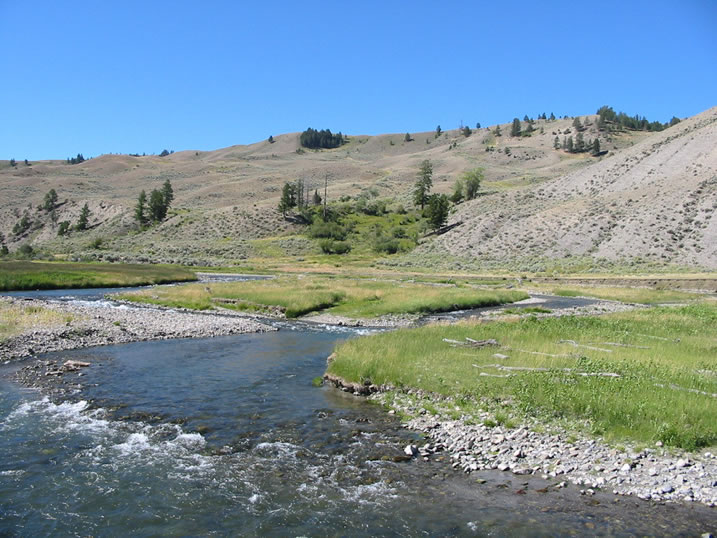 Gardiner River in Yellowstone National Park