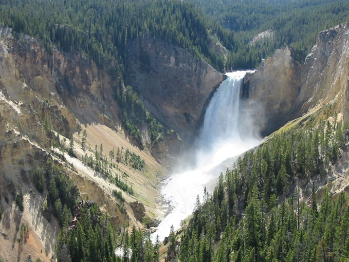 The Lower Falls on the Yellowstone River