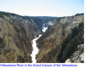 Yellowstone River no Grand Canyon of the Yellowstone