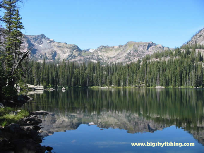 Crescent Lake in the Mission Mountains