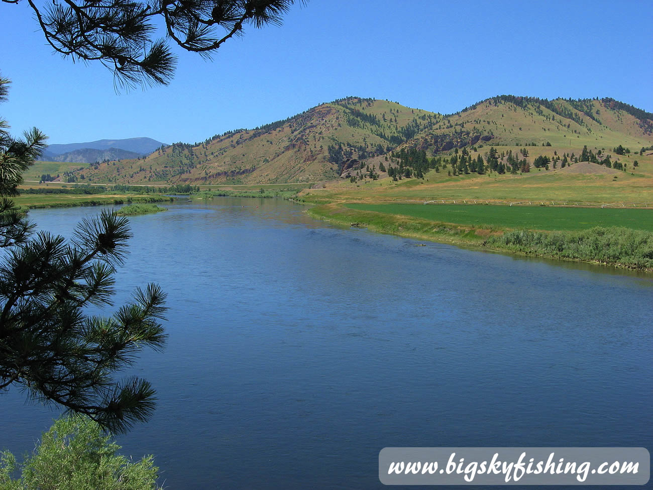 Scenic Valley Along the Missouri River