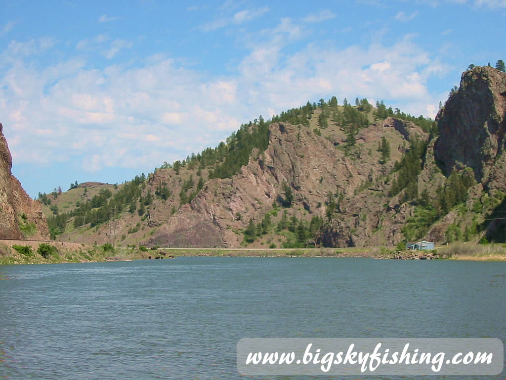 Missouri River Flowing Through a Canyon