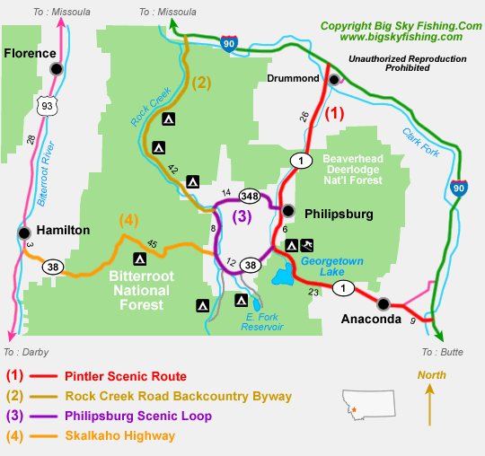 The Skalkaho Highway Scenic Byway In Southwest Montana Information Photos And Maps