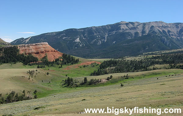 Tall Mountains, Red Rock and Open Fields