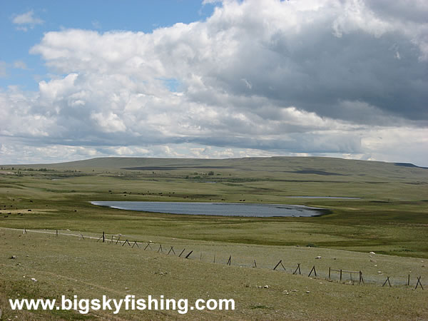 Ponds Among the Rolling Hills of the Montana Prairie