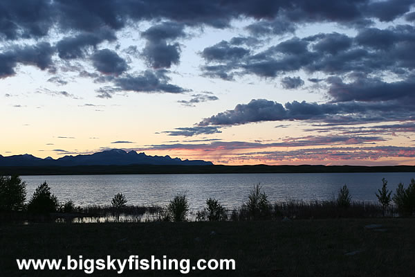 Pishkun Reservoir at Sunset