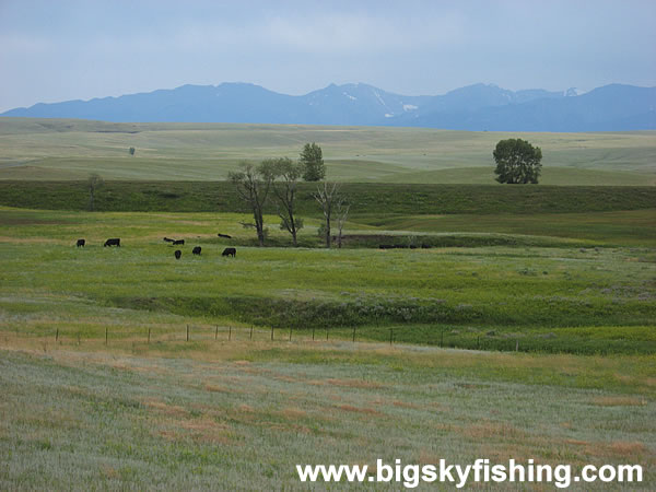 Crazy Mountains Seen Near Two Dot, Montana