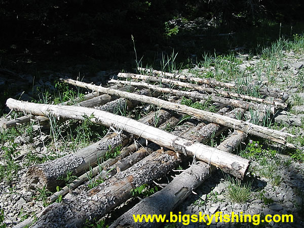 Homemade Raft on Crystal Lake