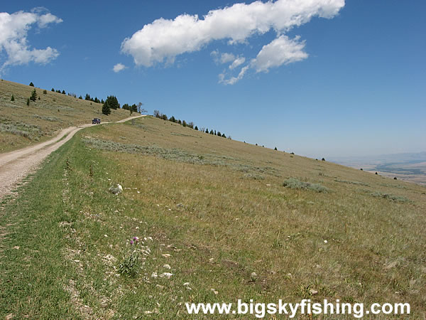 The Steep Climb Begins on the Gravelly Range Road