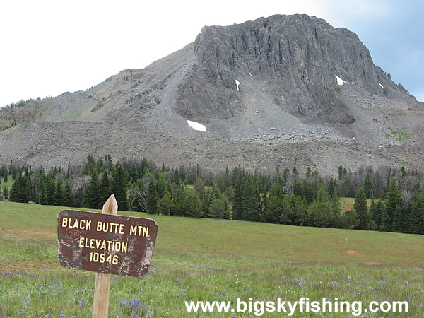 Black Butte Mountain Sign - Elevation of 10,546 Feet
