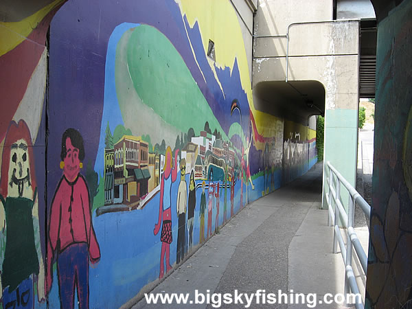 Mural Along the Sidewalk in Livingston