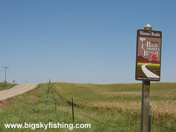 Beginning of the Byway at Winifred, Montana