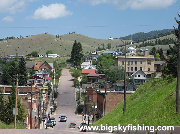 Looking Into the Downtown Area of Philipsburg, Montana