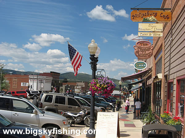 The Busy Downtown Area of Philipsburg, Montana