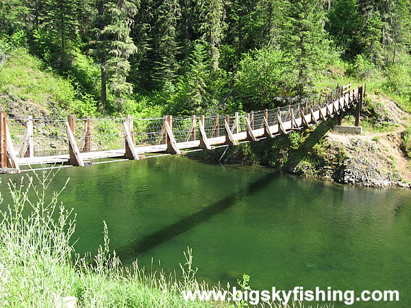 Pack Bridge Across the St. Joe River in Idaho