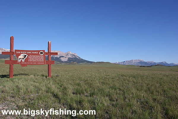 Entering the Sun River Wildlife Management Area in Montana