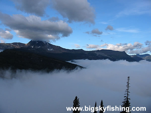 Heavens Peak and Low Clouds in Glacier National Park