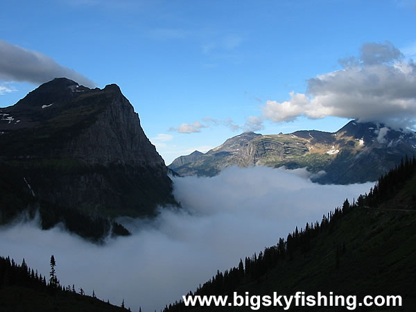 Fog Envloped Valley in Glacier National Park