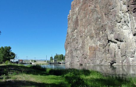 Barrett's Rock and Dam along the Beaverhead River