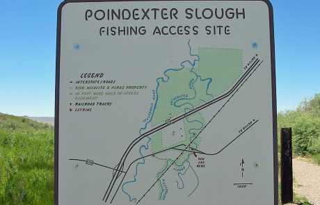 Poindexter Slough Map Sign