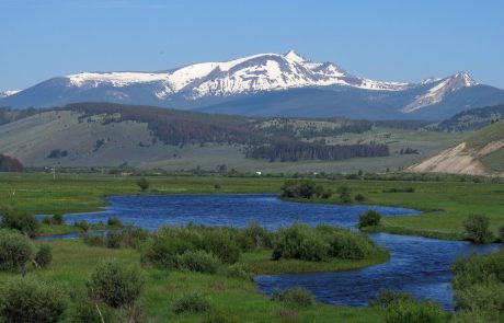 Big Hole River and Snowy Mountains