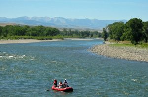 Yellowstone River downstream from Livingston, Montana