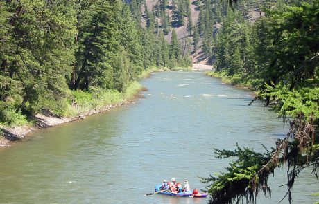 Floating down the Blackfoot River in Montana