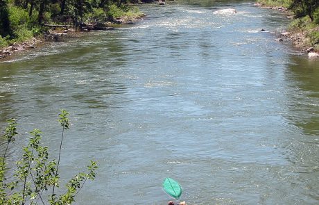 Capsized Canoe on the Blackfoot River in Montana