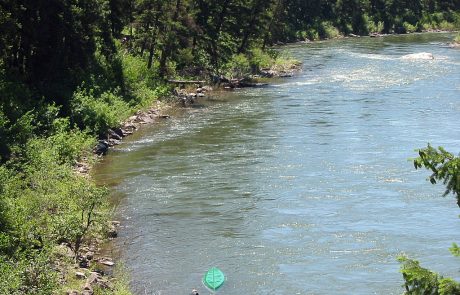 Capsized Canoe on the Blackfoot River in Montana