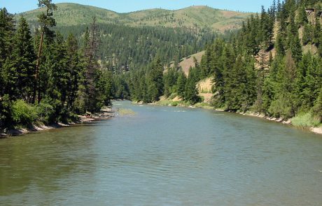 The Blackfoot River in Montana, seen from Whitaker Bridge