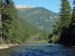 Scenic Setting along the Boulder River in Montana