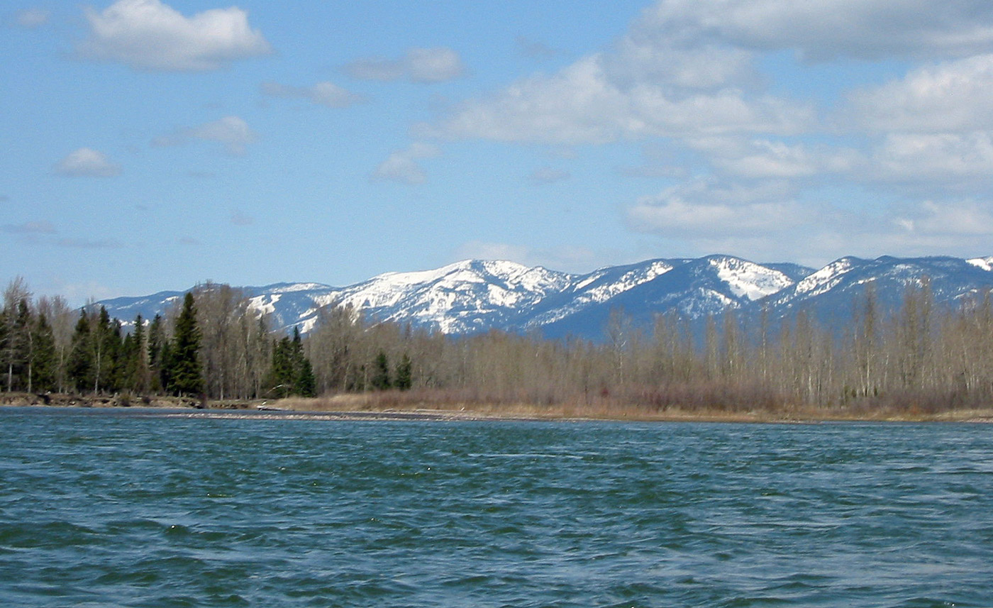 Fall Fly Fishing from Float Boat on North Fork of Flathead River Shower  Curtain