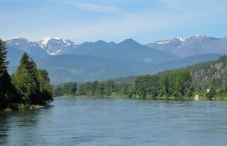 Kootenai River and the Cabinet Mountains in Northwest Montana