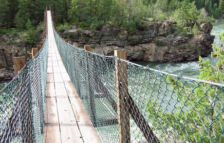 Bridge to Kootenai Falls on the Kootenai River