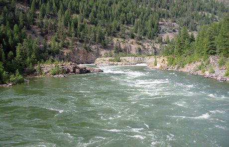 Downstream from Kootenai Falls on the Kootenai River