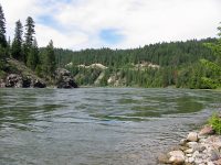 Fiume Kootenai nel Montana nordoccidentale