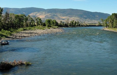 Yellowstone River downstream from Livingston, Montana