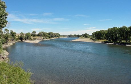 Yellowstone River downstream from Livingston, Montana