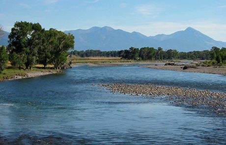 Yellowstone River downstream from Livingston, Montana