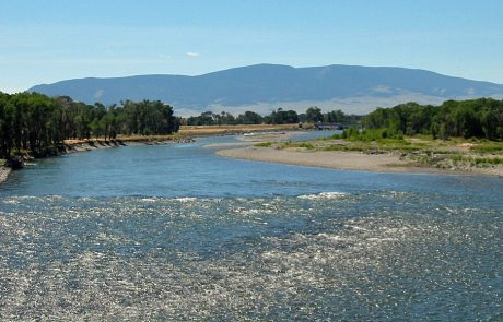 Yellowstone River downstream from Livingston, Montana