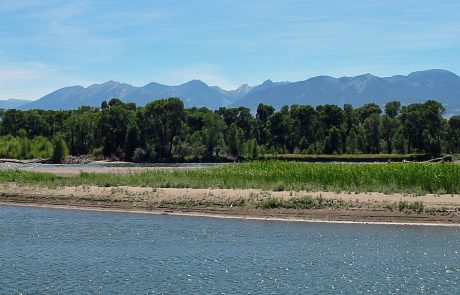 Yellowstone River downstream from Livingston, Montana