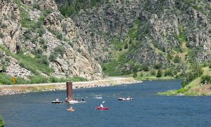 Floaters on the Madison River Downstream from Beartrap Canyon