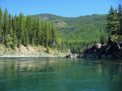 Deep Pools along the North Fork Flathead River in Montana